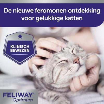 Feliway Optimum verdamper voor de kat 3 Navullingen Feliway Optimum verdamper voor de kat 3 Navullingen