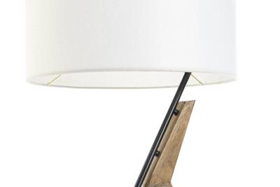 Bureaulamp DKD Home Decor Zwart Metaal Bruin Wit Ek 220 V 50 W 35 x 35 x 54 cm