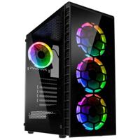 Kolink Observatory Lite RGB Tempered Glass Mid Tower Case - Black Midi Tower - thumbnail