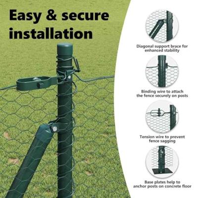 VidaXL Afrasteringspaal groen 10 x 1 m (25 mm gaas) staal en pvc