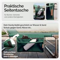 Ligbed Ibiza Groen 190x59x29cm Alu Zonnescherm - thumbnail