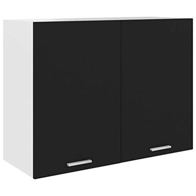 VidaXL Bovenkast lyon 80x31x60 cm bewerkt hout zwart