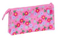 Pennenetui met 3 vakken Trolls Roze 22 x 12 x 3 cm - thumbnail