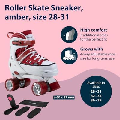 Hudora rolschaatsen sneaker amber, maat 28-31