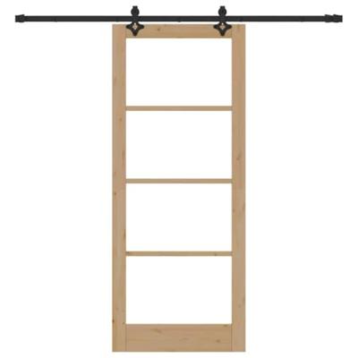 Schuifdeur met Hardware Set 86x211 cm Massief Vurenhout