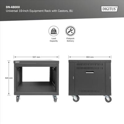 Digitus DN-48000 19inch-rack (l x b x h) 507 x 460 x 420 mm - thumbnail