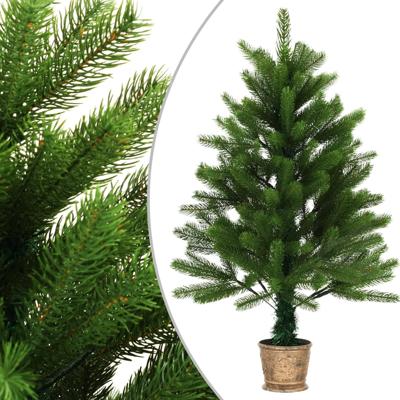 VidaXL Kunstkerstboom met levensechte naalden 90 cm groen