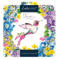 Kaartenmapje Lola Thank you Hummingbird, 6 Stuks met Enveloppen - thumbnail