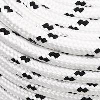 VidaXL Boottouw gevlochten 14 mmx100 m polyester wit - thumbnail