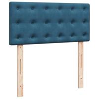 Boxspring met matras fluweel donkerblauw 80x200 cm - thumbnail