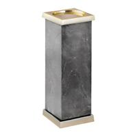 PTMD kaarsenhouder alanna marmer zwart/goudkleurig 28,5 cm | 2 stuks - thumbnail