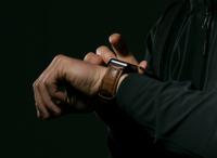 Nomad Traditional lederen horlogeband brown / zwarte hardware 45/46/49 mm - Rustic Brown - thumbnail