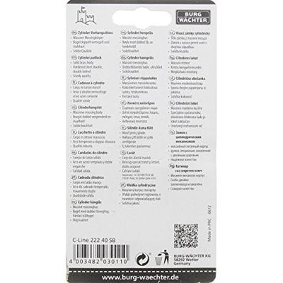 Burg Wächter 3011 Hangslot 40.00 mm Verschillend sluitend Messing Sleutelslot Burg Wächter 3011 Hangslot 40.00 mm Verschillend sluitend Messing Sleutelslot