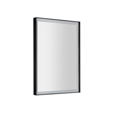 Badkamerspiegel Sapho Sort Led 47x70 cm LED-Verlichting Frame Mat Zwart