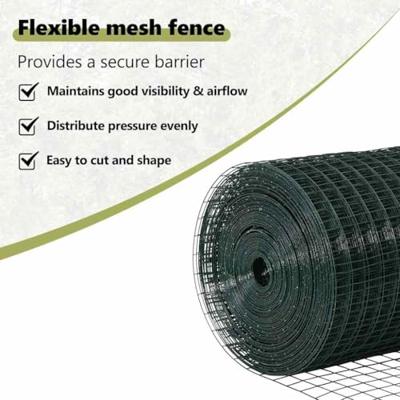 VidaXL Afrasteringspaal groen 25 x 1 m (19 x 19 mm gaas) staal