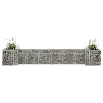 Gabion plantenbak H-vormig 260x40x40 cm staaldraad Gabion plantenbak H-vormig 260x40x40 cm staaldraad
