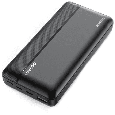 Luvego Powerbank 20000mAh Compact - Geschikt voor Telefoon & Laptop - USB-C, USB & Micro-USB - Externe Batterij & Snellader QC 3.0 voor Smartphone & Outdoor