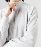 PCCHILLI Half Zip Sweater - Loungewear Top - XS - Grijs - XS - XS - XS - XS - XS - XS - XS - XS - XS - XS - thumbnail