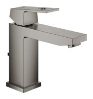 GROHE Eurocube waterbesparende wastafelkraan m-size met waste brushed hard graphite 23445AL0 - thumbnail