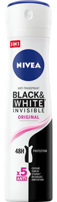 Nivea Deodorant invisible black & white spray original 150 Milliliter Nivea Deodorant invisible black & white spray original 150 Milliliter