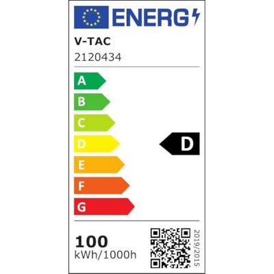 V-TAC VT-139ST-S 2120434 LED-straatlantaarn Energielabel: D (A - G) LED LED vast ingebouwd 100 W Grijs