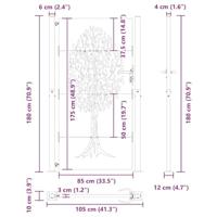 Tuinpoort met slot Zwart 105 x 175 cm Poedergecoat staal - thumbnail