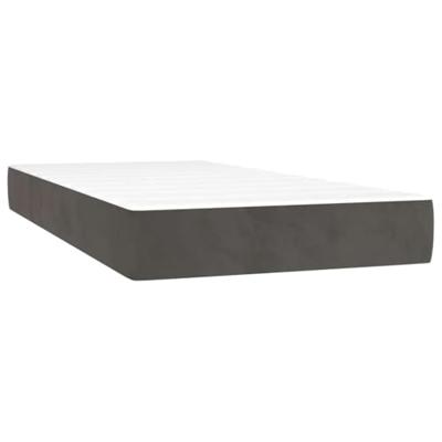 Boxspring met matras fluweel donkergrijs 120x190 cm