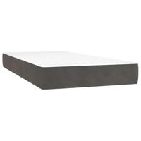 Boxspring met matras fluweel donkergrijs 120x190 cm - thumbnail