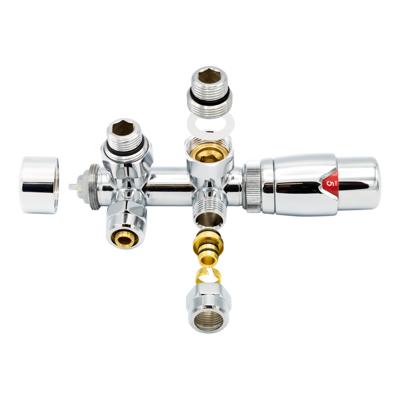 Radiatorkraan Onderblok Boss & Wessing Haaks Chroom Boss & Wessing