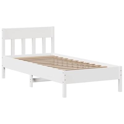 Bedframe zonder matras massief grenenhout wit 90x190 cm Bedframe zonder matras massief grenenhout wit 90x190 cm