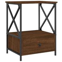 Nachtkastjes 2 st 50x41x65 cm bewerkt hout bruineikenkleurig - thumbnail