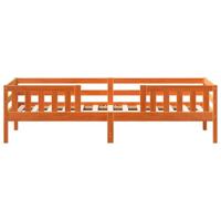 Bedframe zonder matras massief grenenhout wasbruin 75x190 cm - thumbnail
