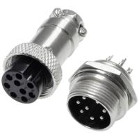 Pollin 453558 Ronde connector Bus, inbouw, Stekker Totaal aantal polen: 9 1 set(s) - thumbnail