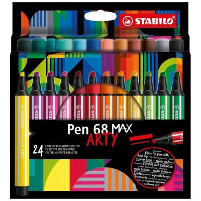 Viltstift stabilo pen 68/24 max arty 24st assorti | 6 stuks