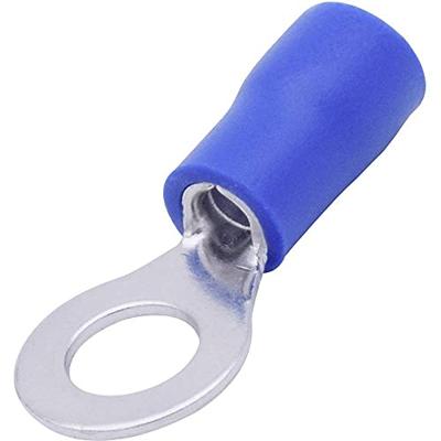 TRU COMPONENTS T1904C062 Ringkabelschoen Dwarsdoorsnede (max.): 2.50 mm² Schachtdiameter: 5.30 mm Deels geïsoleerd Blauw 25 stuk(s)