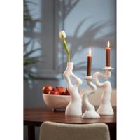 present time - Vase Organic Swirls polyresin white - thumbnail
