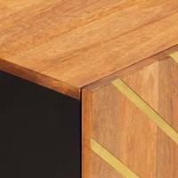 Dressoir 60x33,5x75 cm massief mangohout bruin en zwart - thumbnail