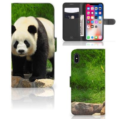 Apple iPhone Xs Max | Telefoonhoesje | Met pasjeshouder | Panda