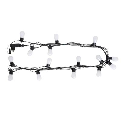 QAZQA Smart lichtsnoer LED 15 meter 15-lichts opaal RGBW IP44 - Chill QAZQA Smart lichtsnoer LED 15 meter 15-lichts opaal RGBW IP44 - Chill