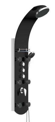 EISL douchepaneel met mengkraan karibik zwart