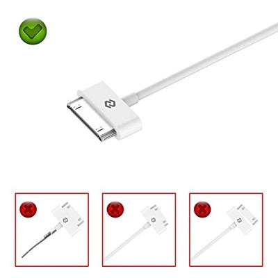 JETech USB Sync hronisatie en oplaadkabel voor Apple iPhone 4 / 4s, iPhone 3G / 3GS, iPad 1/2/3, iPod (wit)