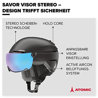 Atomic Savor Visor Stereo Helm Black 55-59