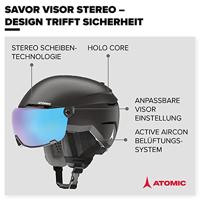Atomic Savor Visor Stereo Helm Black 55-59 - thumbnail