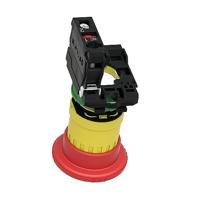 Schneider Electric XB5AS8442 Noodstopknop Metalen frontring, Met NOT-AUS schakelaar, Rond, Terugstelbaar, Vergrendelbaar 120 V/AC 6 A 1x NC IP66, IP67, IP69, - thumbnail