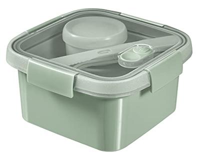 Curver Smart To Go Lunchbox 1.1L + Bestekset + Sauscup Groen Curver Smart To Go Lunchbox 1.1L + Bestekset + Sauscup Groen