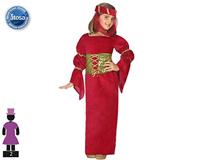Kostuums voor Kinderen Middeleeuwse Dame Rood Maat 5-6 Jaar - thumbnail
