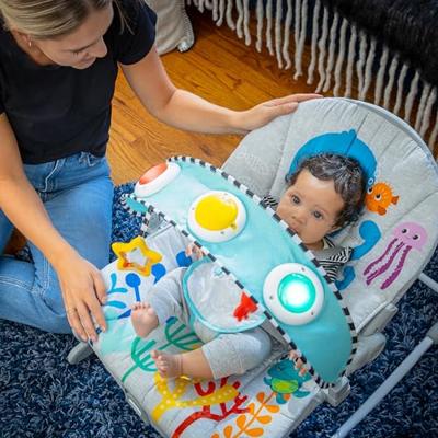 Schommelligstoel - BABY EINSTEIN - Ocean Explorers Kick to It Opus Musical Infant to Toddler Rocker - Kinderen van 0 tot 30 maanden