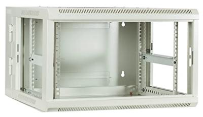 DSI 6U witte wandkast (kantelbaar) met glazen deur - DS6606W-DOUBLE server rack