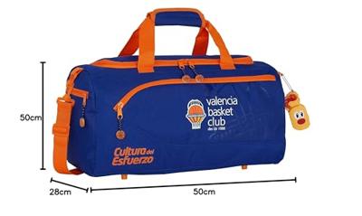 Sporttas Valencia Basket Blauw Oranje (50 x 25 x 25 cm)