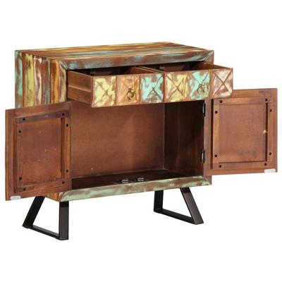 Ladekast 70x35x70 cm massief gerecycled hout meerkleurig